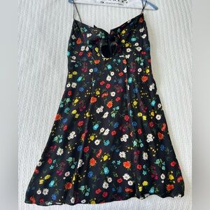 Alice + Olivia Black Floral Mini Dress